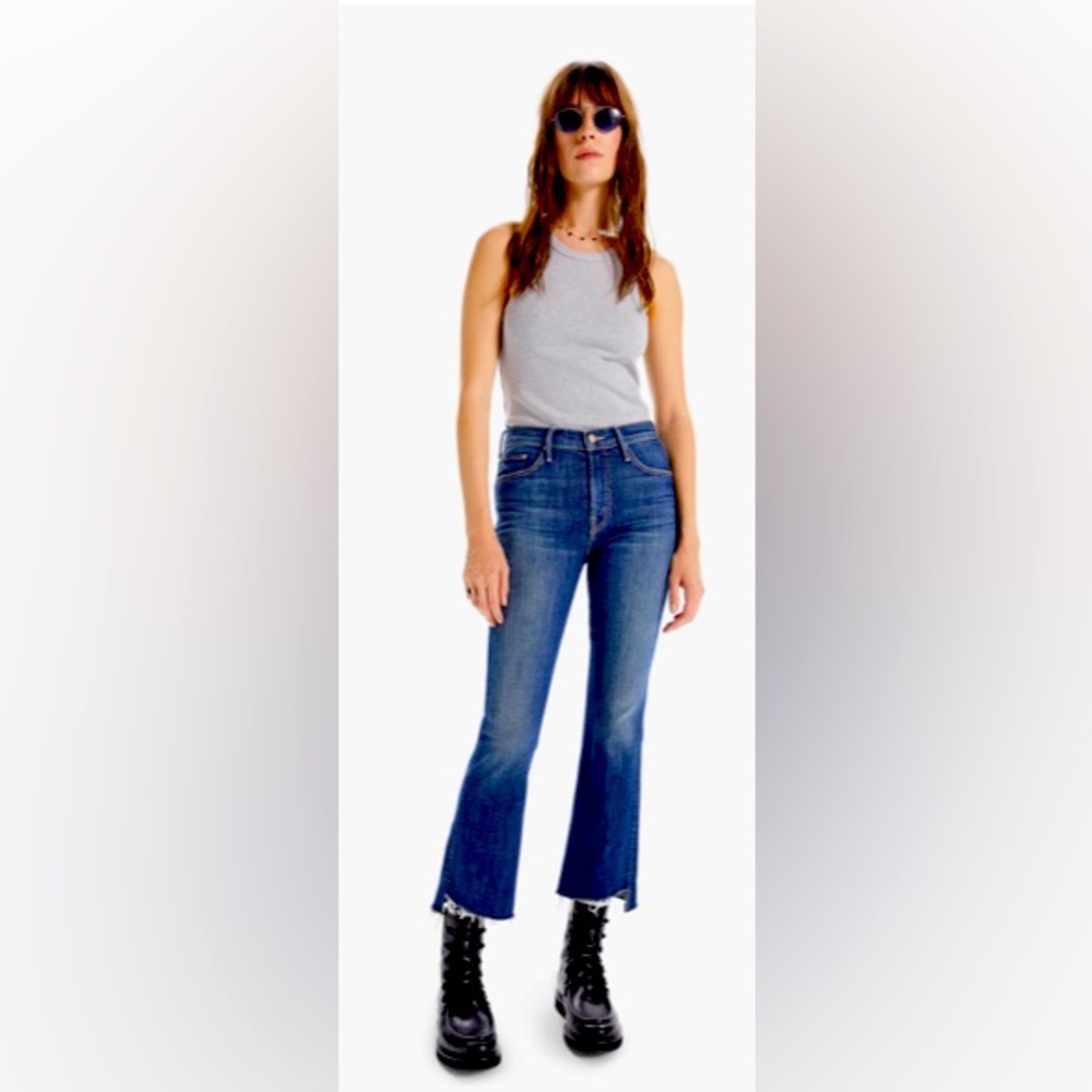 NWT MOTHER Denim The Insider Crop Step Fray sz 29